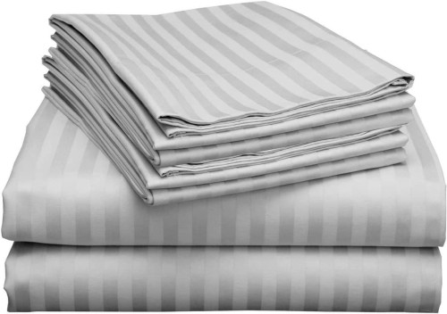 Durable Stripe King Size Bedsheet Luxury Comfort T132