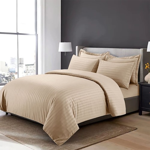 Stripe Single Bedsheet T132 Soft Cotton Bed Linen for Everyday Comfort