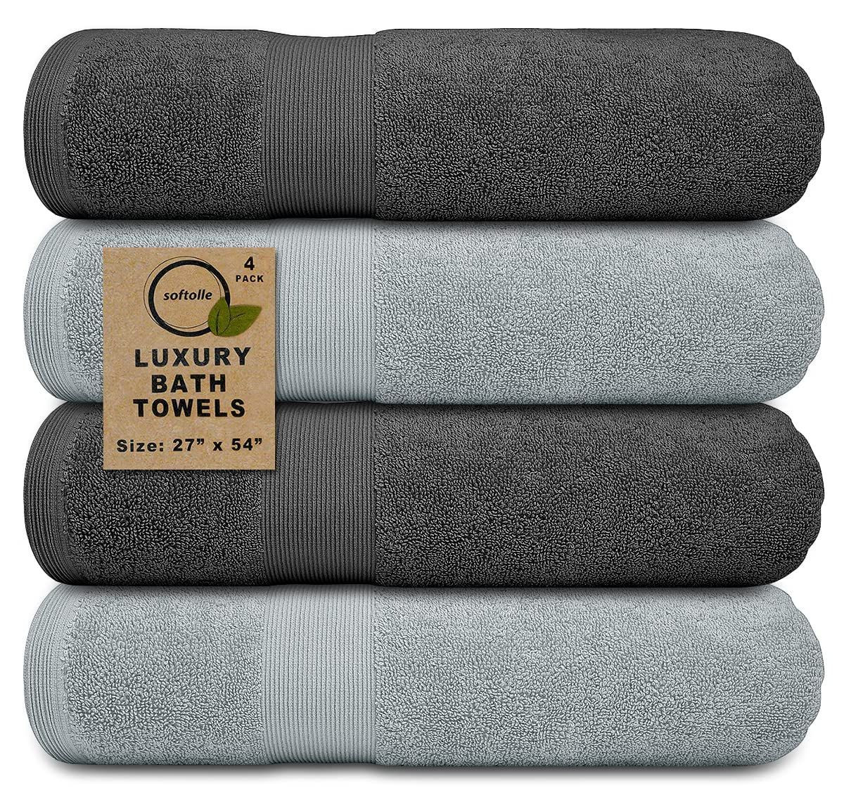 Durable Cotton Bath Towel 400 GSM Soft and Absorbent 27 by 54 Inches