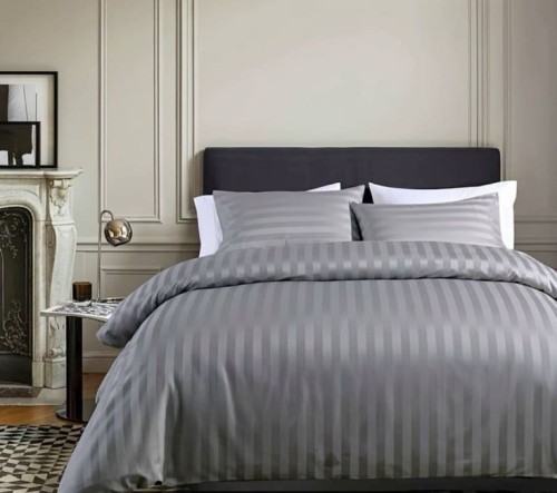 Queen Stripe Bedsheet Premium Cotton Soft and Durable Bedding