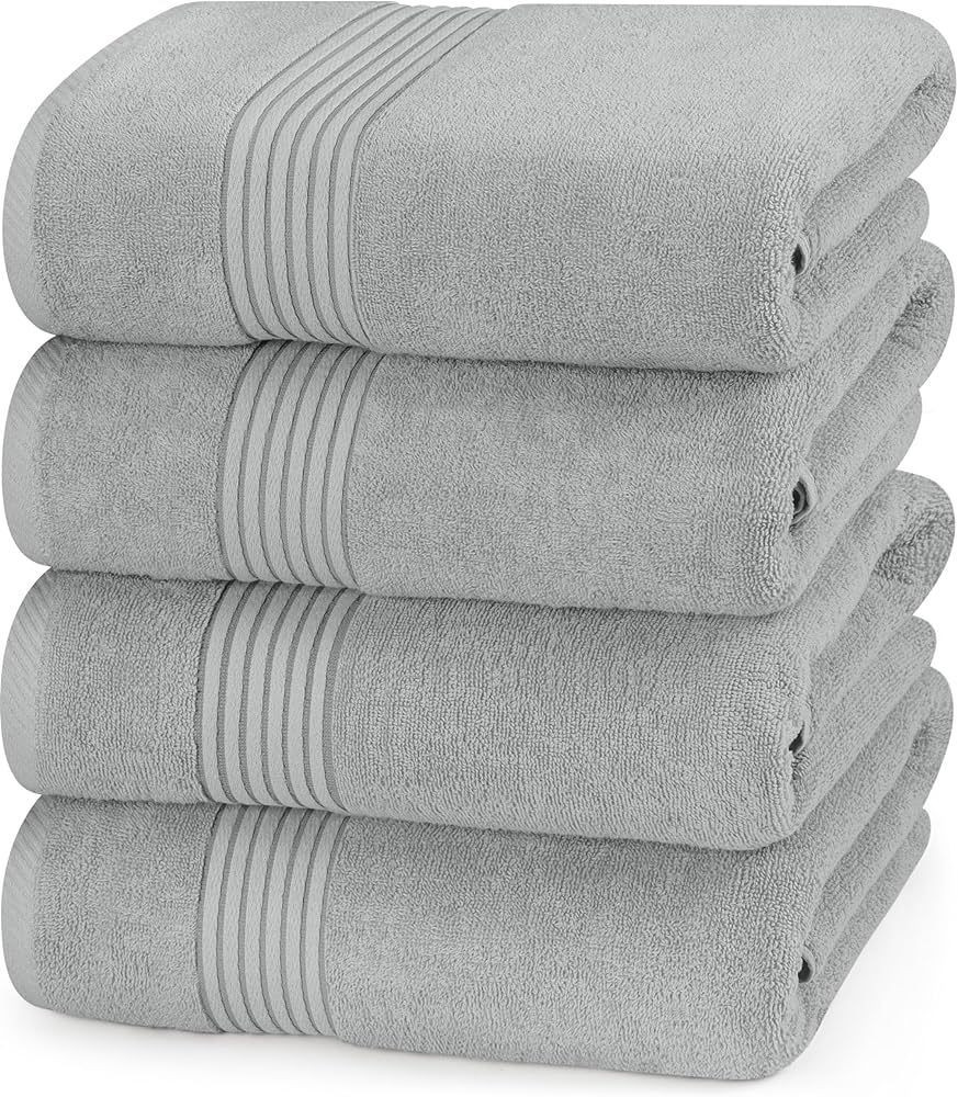 Durable Cotton Bath Towel 400 GSM Soft and Absorbent 27 by 54 Inches