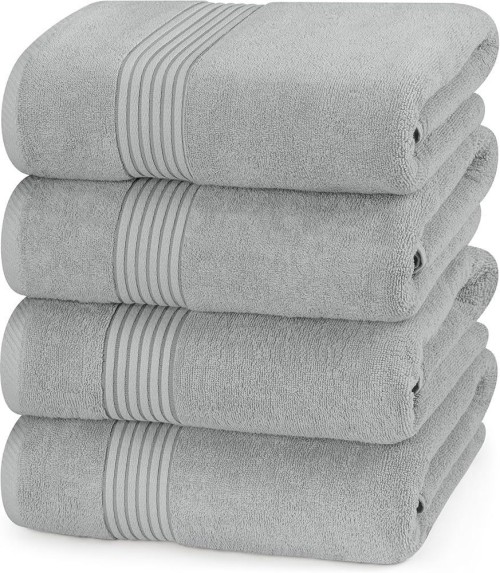 Durable Cotton Bath Towel 400 GSM Soft and Absorbent 27 by 54 Inches