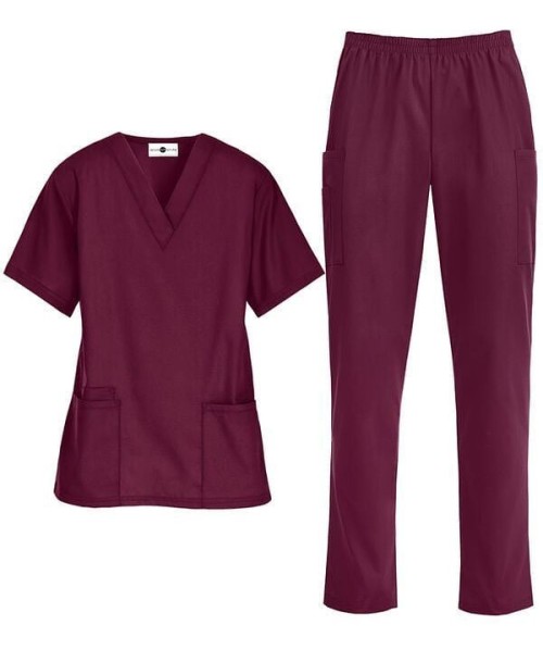 Breathable Woven Fabric Hospital Scrub Suit for Professionals