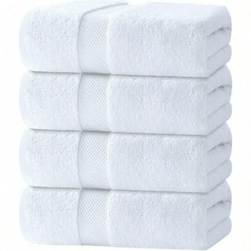 Durable Cotton Bath Towel 400 GSM Soft and Absorbent 27 by 54 Inches