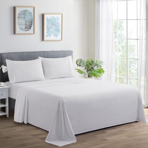 Luxury Double Flat Sheet Soft Cotton Bedding T132