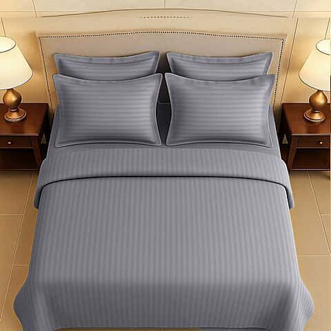 Stripe Single Bedsheet T132 Soft Cotton Bed Linen for Everyday Comfort